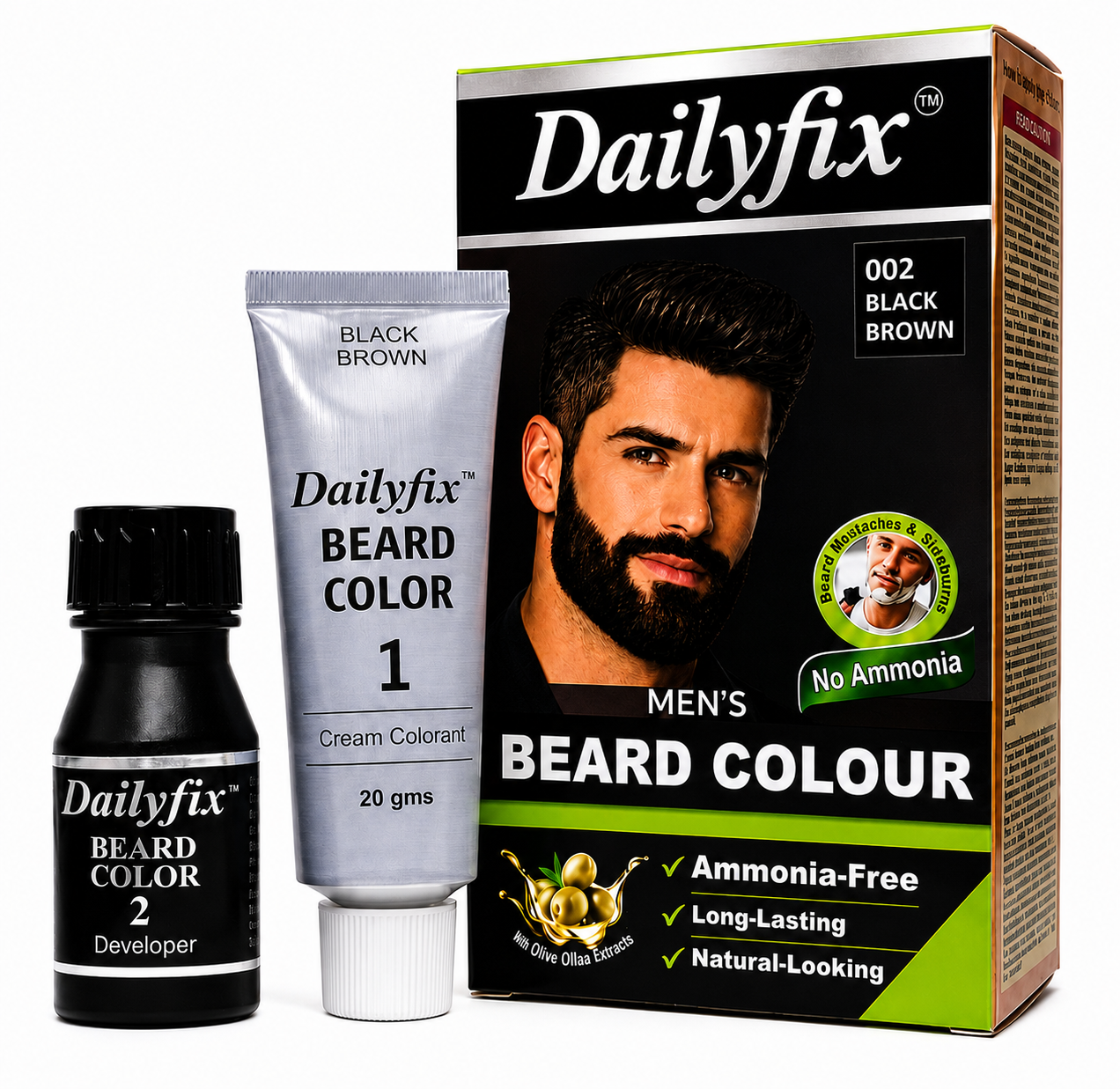 Men's Beard Colour (Black Brown)